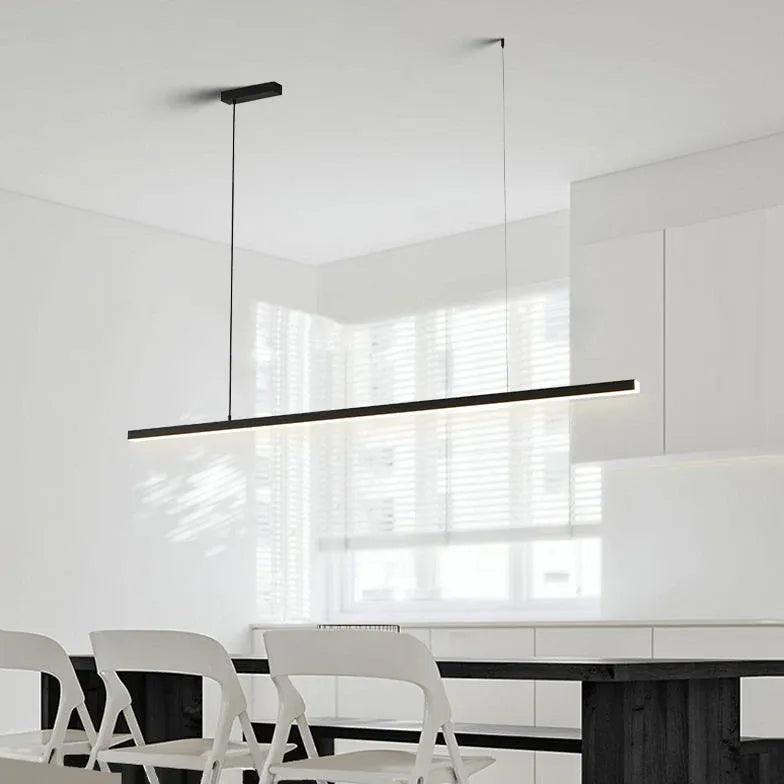 Linear Black LED Bar Pendant Light - Clowas
