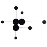Black Multi-Circle Radial Design Wall Lamp - Clowas