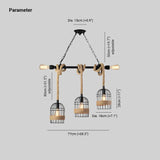 Retro Rope Birdcage Industrial Hanging Pendant Light