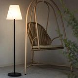 Modern White Shade Solar Floor Lamp for Patio