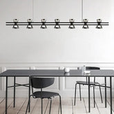 Multi-Light Linear Glass Dining Room Pendant Light - Clowas