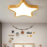 Wooden Star-Shaped Children's Ceiling Light - Clowas