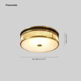 Frosted Stripes Modern Gold Flush Ceiling Lights - Clowas