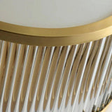 Frosted Stripes Modern Gold Flush Ceiling Lights - Clowas