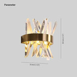 Geometric Crystal Gold Wall Lights - Clowas