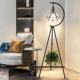 Geometric Metal Frame Triangle Floor Lamp - Clowas