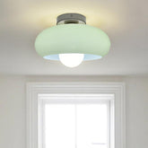 Bread-Shaped Glass Flush Ceiling Light