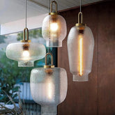 Irregular Shaped Clear Glass Vintage Pendant Light - Clowas