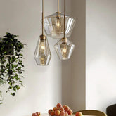 Polygonal Clear Glass Industrial Pendant Light - Clowas