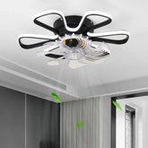 Flower-Shaped Modern LED Fan Pendant Light - Clowas