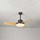 Curved Blade Modern Dining Room Fan Light - Clowas