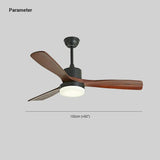 Wood Black Industrial Living Room Fan Light - Clowas