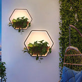 Hexagonal Plant Led Outdoor Wall Lights - Clowas