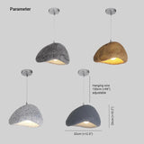 Irregular Pebble Texture Lampshade Modern Pendant Light - Clowas
