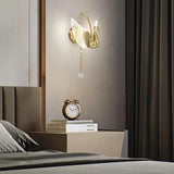 Swan Modern Gold Plug in Wall Lights - Clowas