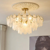White Glass Elegant Vintage Multi-Light Chandelier - Clowas