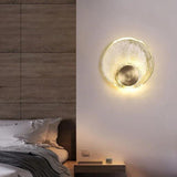 Ripple Crystal Round Gold Wall Lights - Clowas