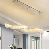Two-Wave Crystal Pendant Light for Dining Room - Clowas