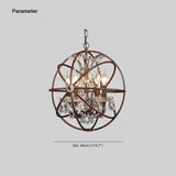 Spherical Wrought Iron Crystal Vintage Chandelier - Clowas