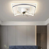 Color-Block Double Layer Ceiling Fan with Light - Clowas