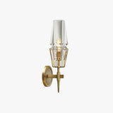 Lantern Glass Vintage Gold Wall Lights - Clowas
