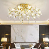Crystal Flower Modern Luxurious Ceiling Light - Clowas
