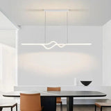 Linear Black & White Minimalist Modern Pendant Light - Clowas