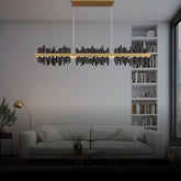 Long Pleated Industrial Living Room Chandelier - Clowas