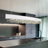 Long Strip Crystal Kitchen Pendant Light - Clowas