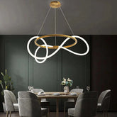 Wave Ring with 360° Adjustable Pendant Light for Dining Room