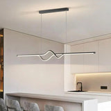 Linear Black & White Minimalist Modern Pendant Light - Clowas