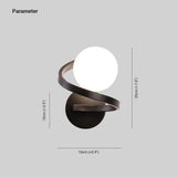 Spiral Globe Glass Bedroom Wall Lights - Clowas