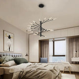 Extended Branch Structure Black Modern LED Chandelier - Clowas