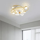 Planets Orbiting Modern Ceiling Fan With Light - Clowas