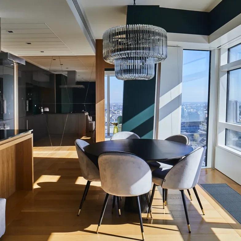 Light And Shadow Black Glass Pendant Light - Clowas