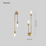 Long Rod Double Headed Gold Wall Lights - Clowas