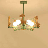 Giraffes Led Semi-flush Light Wood - Clowas