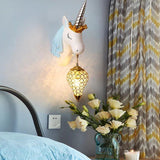 Unicorn Cartoon Children's Bedroom Wall Lights - Clowas