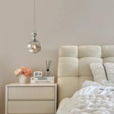 Silver Glass Contemporary Bedroom Pendant Lighting