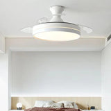 White Table Dining Room Ceiling Fan with Light - Clowas