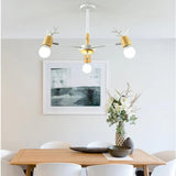 Multi-Armed Deer Head Wooden Chandelier - Clowas