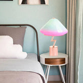 Blue-Pink Gradient Streamlined Vibrant Table Lamp - Clowas