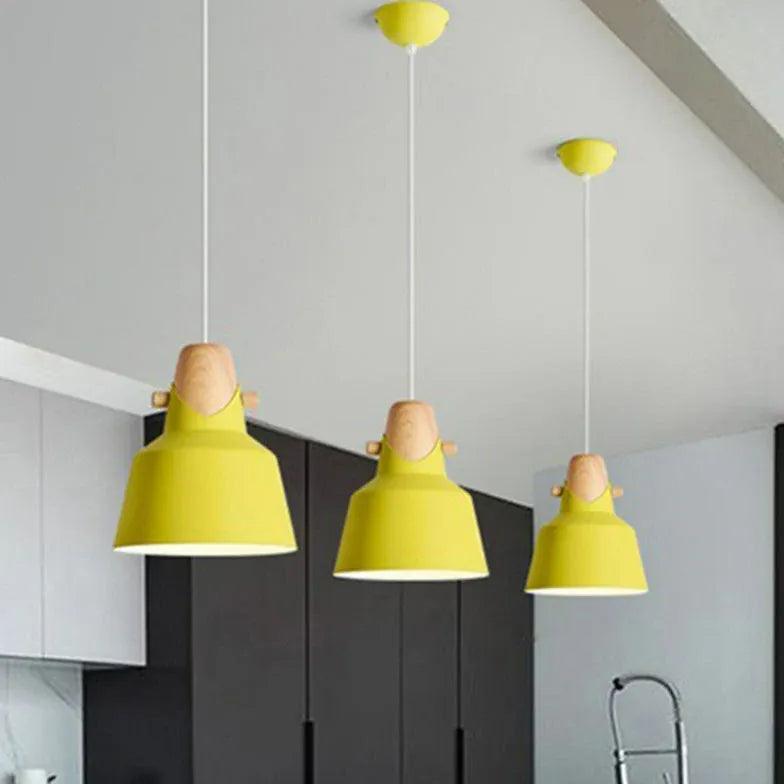 Yellow Bell Jar Kitchen Modern Pendant Light - Clowas
