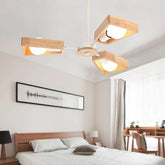 Multi-Arm Trapezoid Bedroom Wooden Pendant Light - Clowas