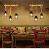 Industrial Pendant Light with Three Bulbs