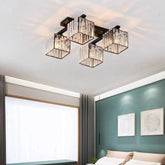 Multi-Head Cube Glass Modern Ceiling Light - Clowas