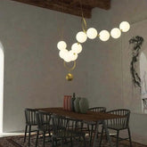 Vintage Cream Metal Lighting Pendants in Brass