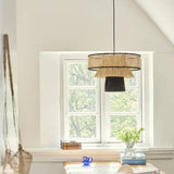Mushroom Multilayer Rattan Pendant Light - Clowas