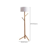 Wooden Hat Rack Tripod Floor Lamp - Clowas