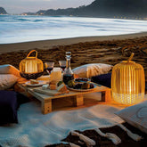 Woven Bamboo Birdcage Lantern Light for Outdoor